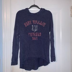 CHIC 2 CHIC vintage navy cozy long sleeve hoodie
